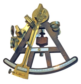 This photo of an antique sextant - a maritime navigational necessity - was taken by Barcelona photographer Antonio Jimenez Alonso.